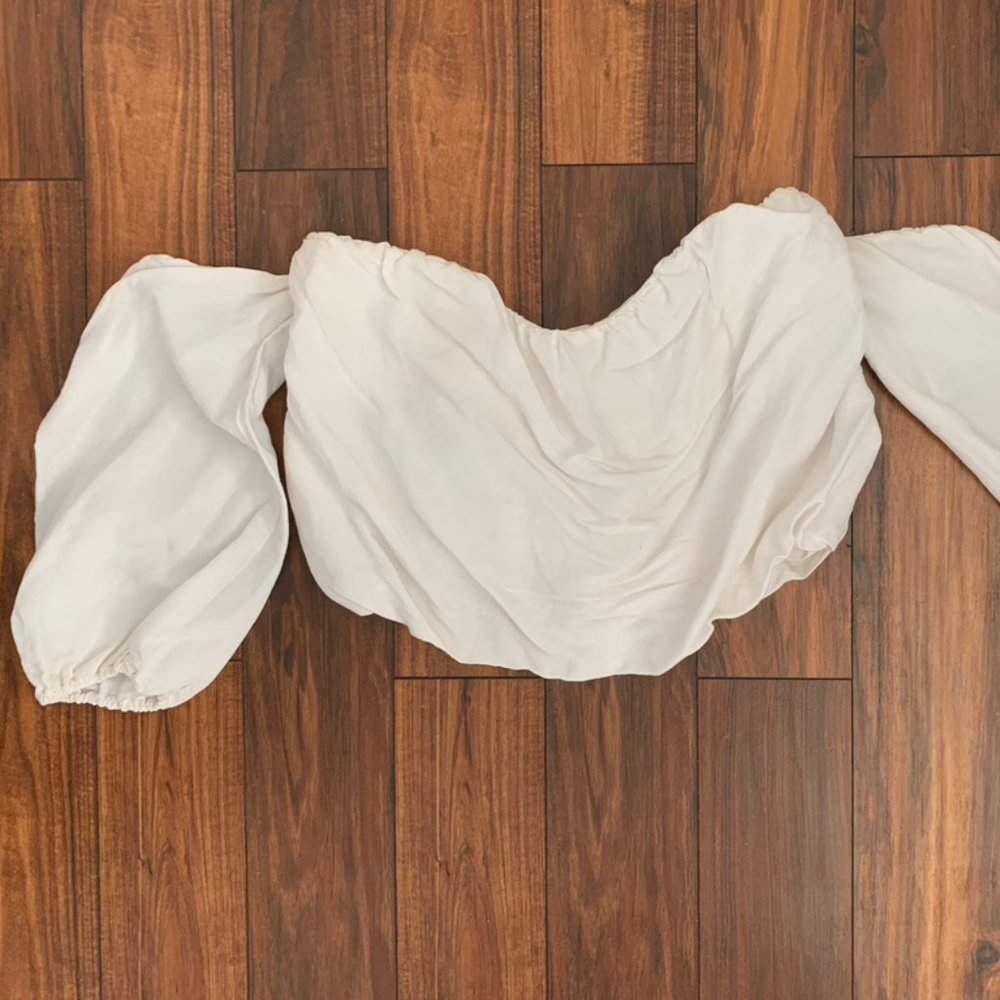 Free people bubble hem off shoulder top